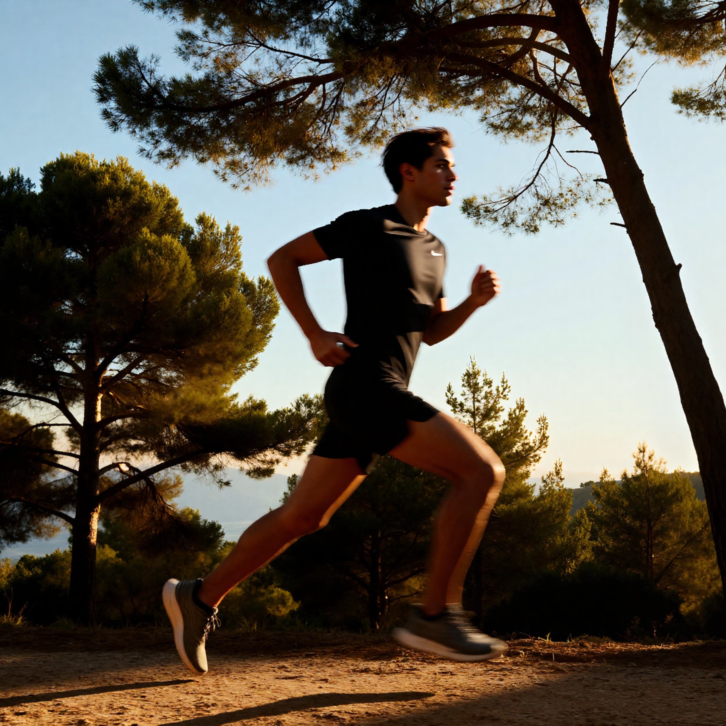 A man jogging